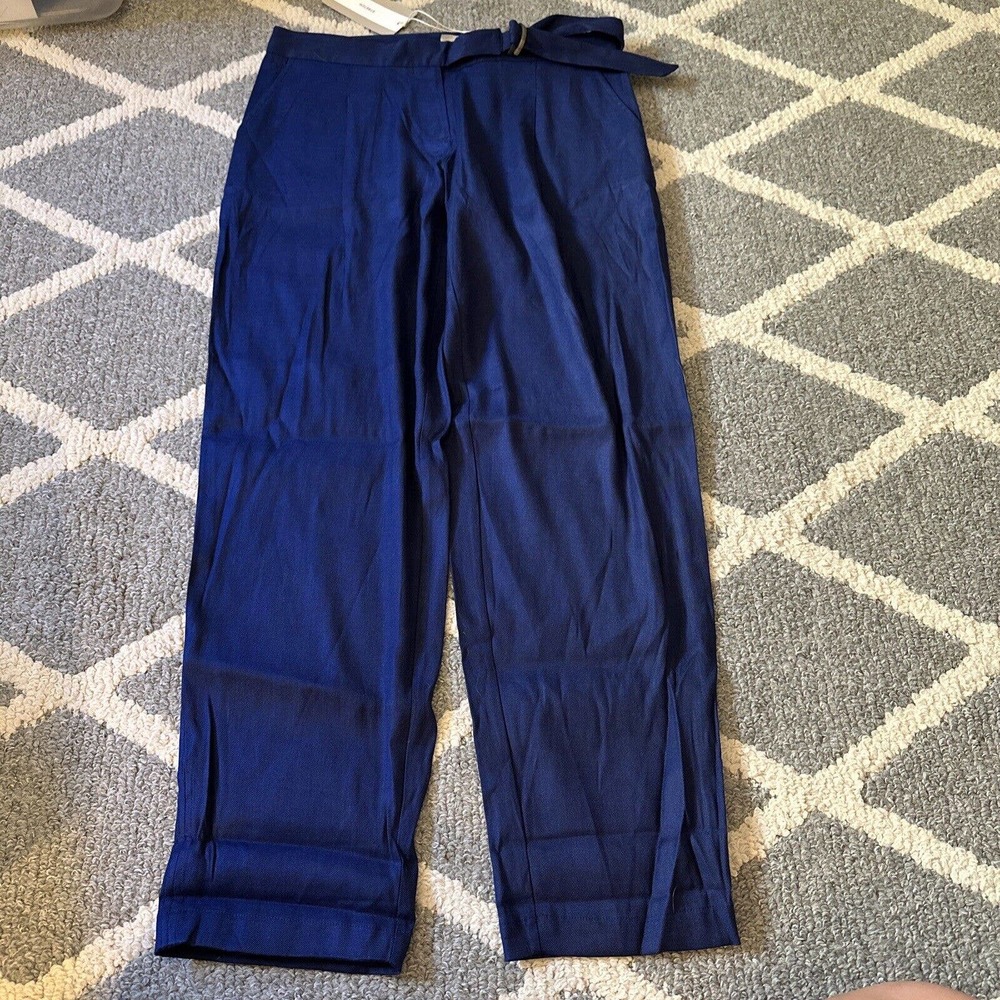 Tommy Bahama Willa Linen Stretch Pants Blue 2 NWT $125